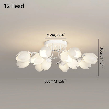 French Style Pastoral Flower Ceiling Lamp