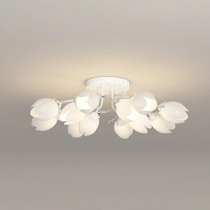 French Style Pastoral Flower Ceiling Lamp