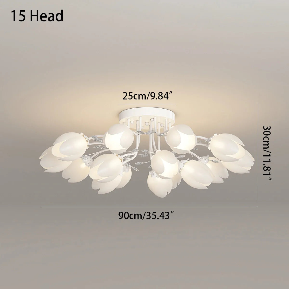 French Style Pastoral Flower Ceiling Lamp