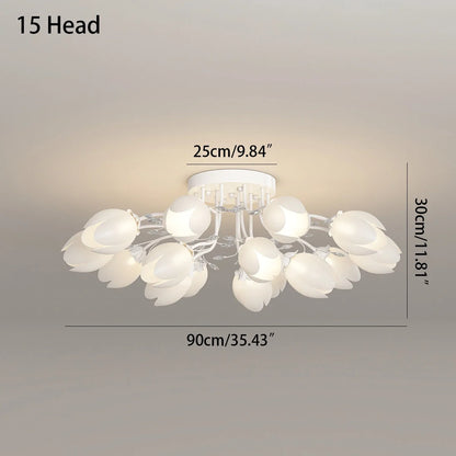 French Style Pastoral Flower Ceiling Lamp