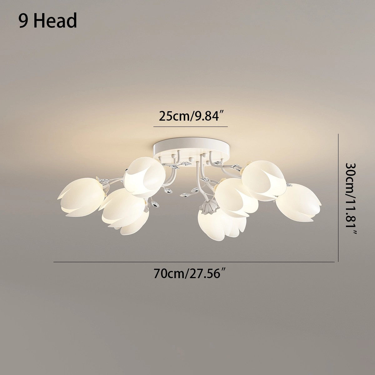 French Style Pastoral Flower Ceiling Lamp