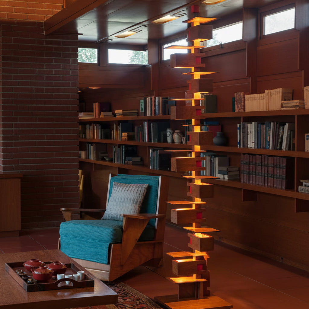 Taliesin Design Solid Wood Floor Lamp