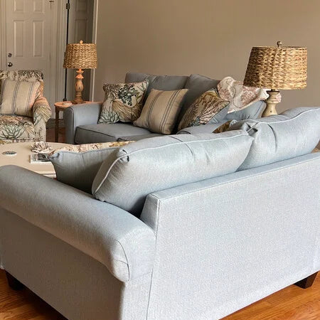 Farmhouse Seagrass Table Lamp with Wood & Resin Base