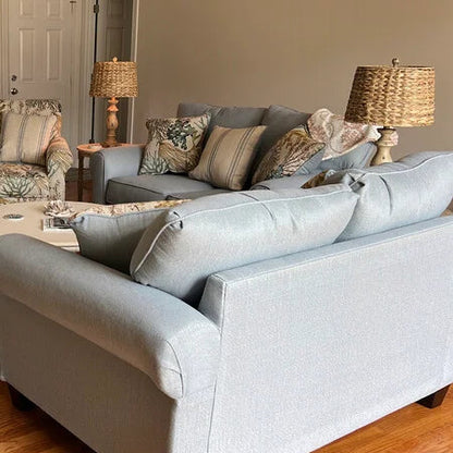 Farmhouse Seagrass Table Lamp with Wood & Resin Base