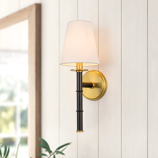 Bamboo Aura Linen Wall Sconce