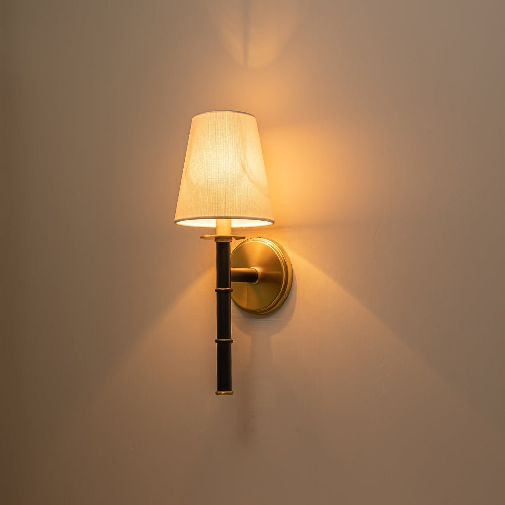 Bamboo Aura Linen Wall Sconce
