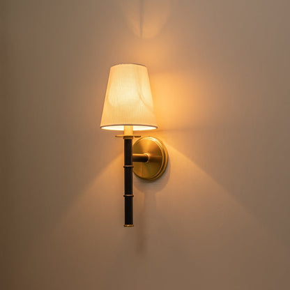 Bamboo Aura Linen Wall Sconce