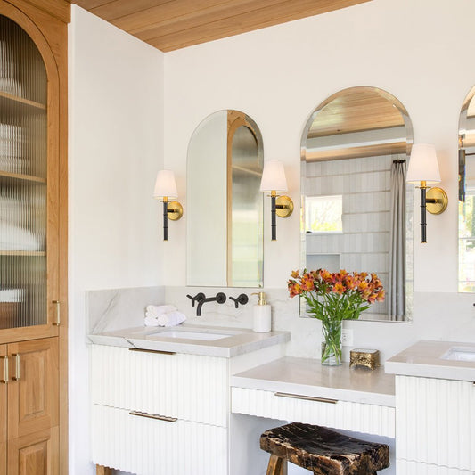 Bamboo Aura Linen Wall Sconce