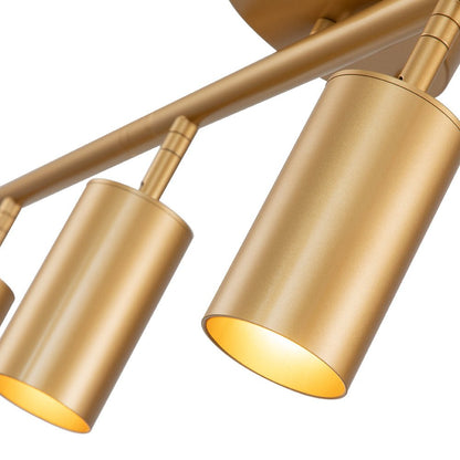 4-Light Adjustable Gold Ceiling Track Light