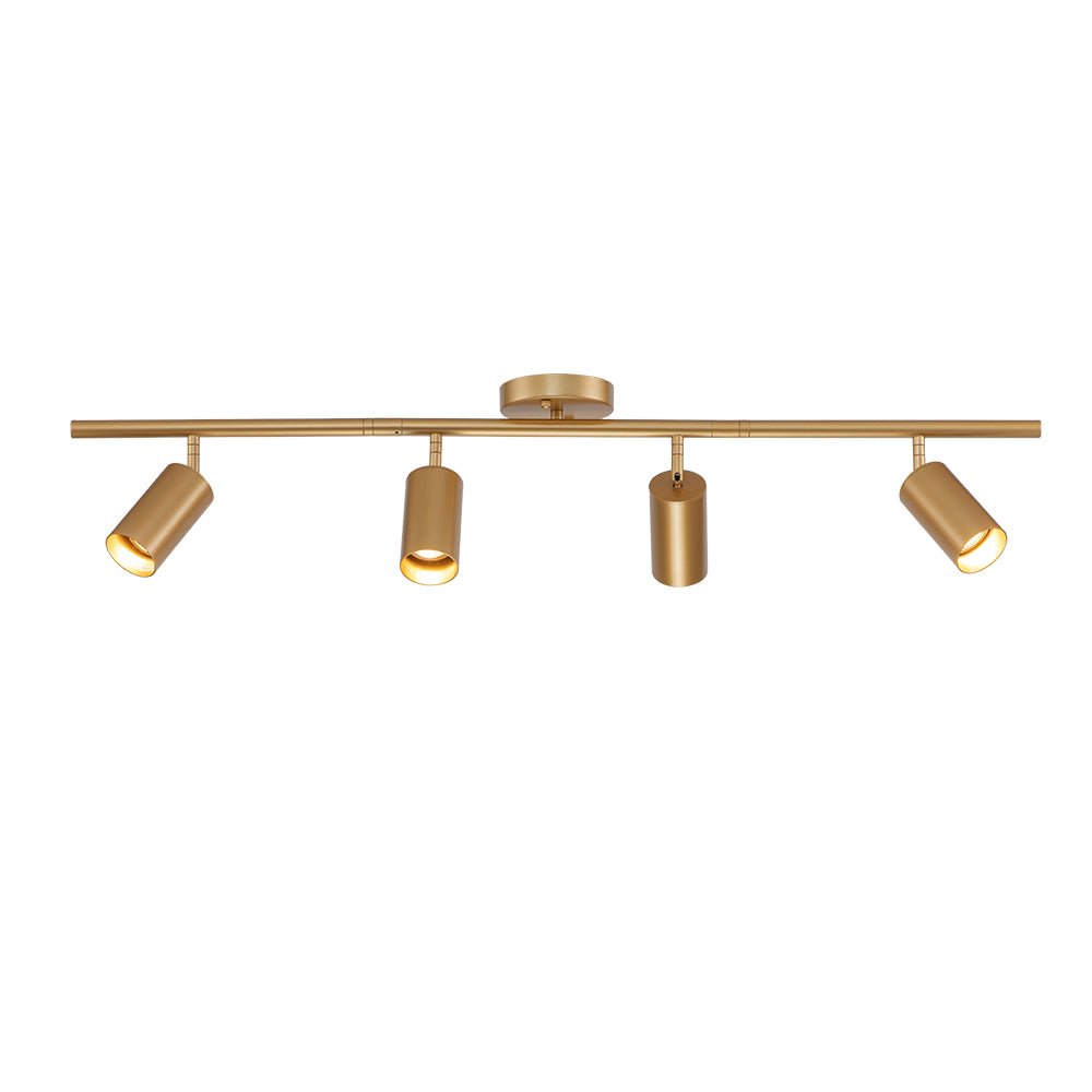 4-Light Adjustable Gold Ceiling Track Light