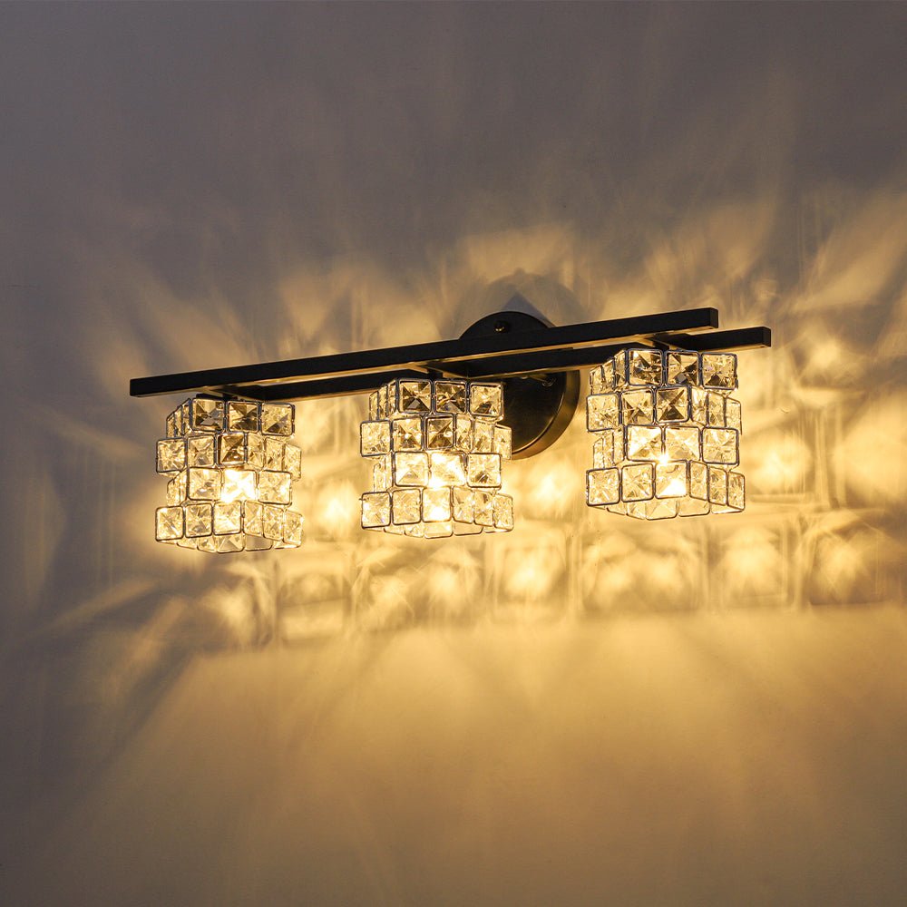 Facet Glow Crystal Vanity Wall Sconce