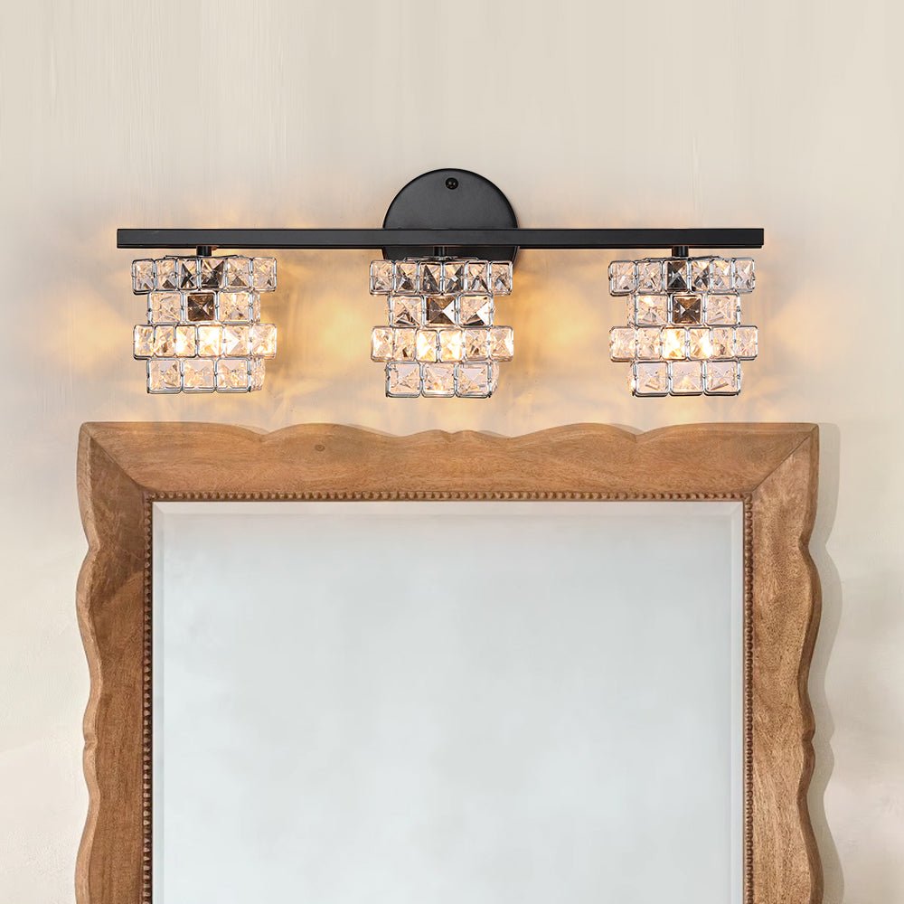 Facet Glow Crystal Vanity Wall Sconce