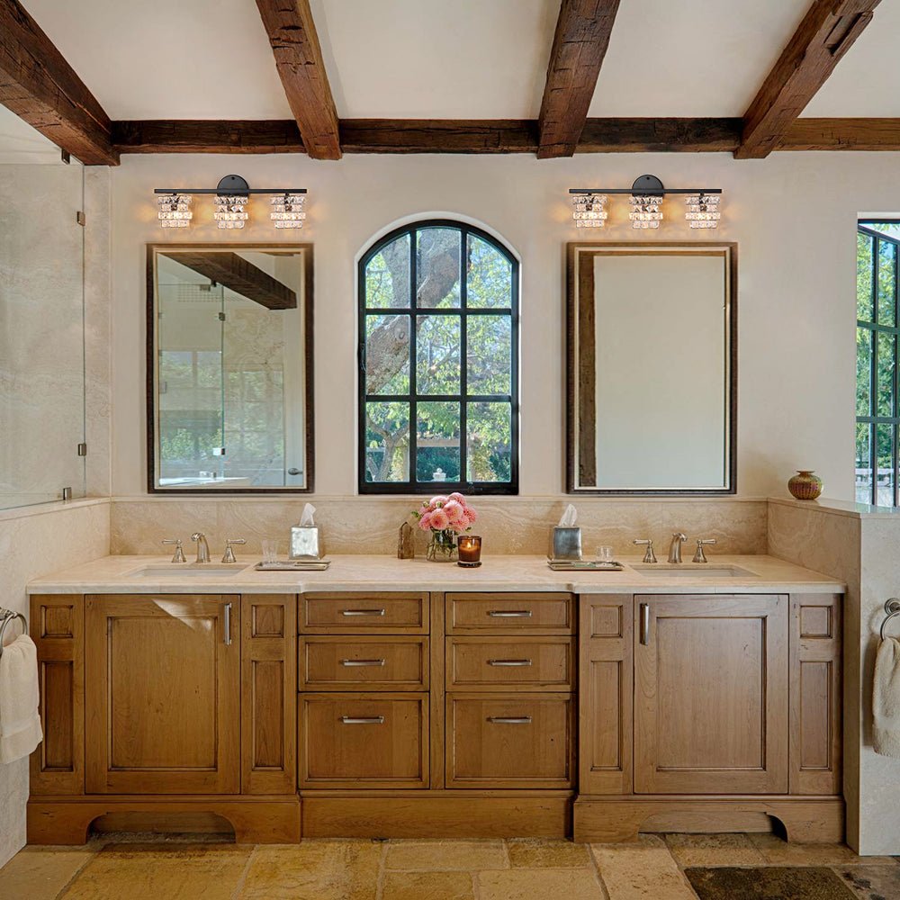 Facet Glow Crystal Vanity Wall Sconce