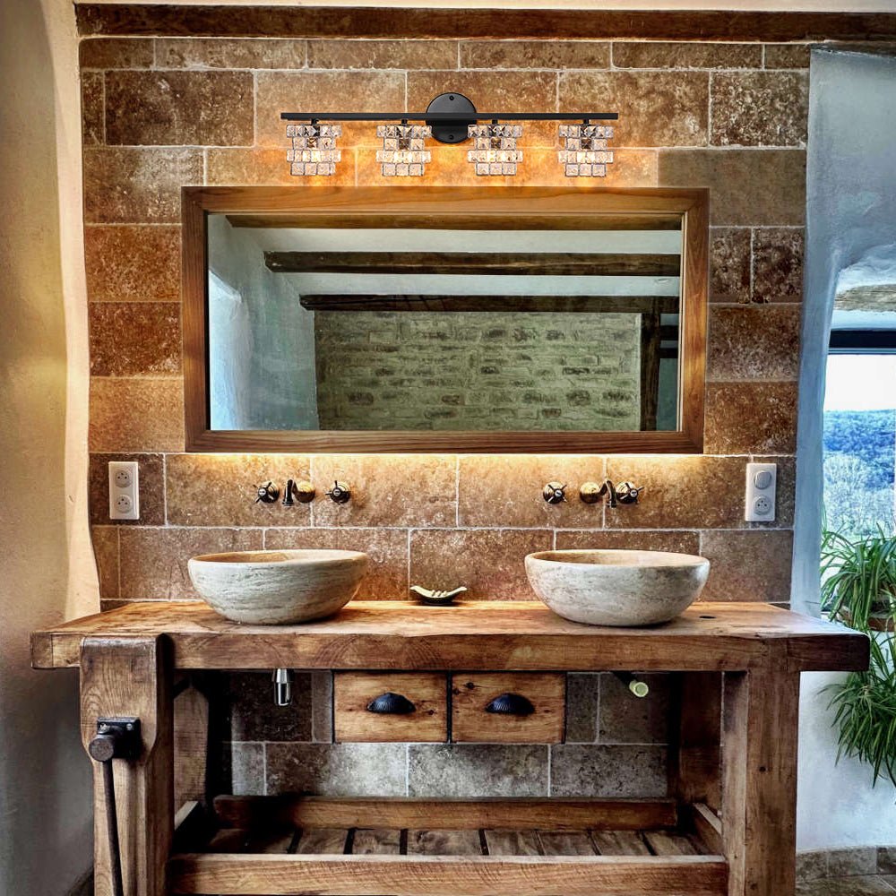 Facet Glow Crystal Vanity Wall Sconce