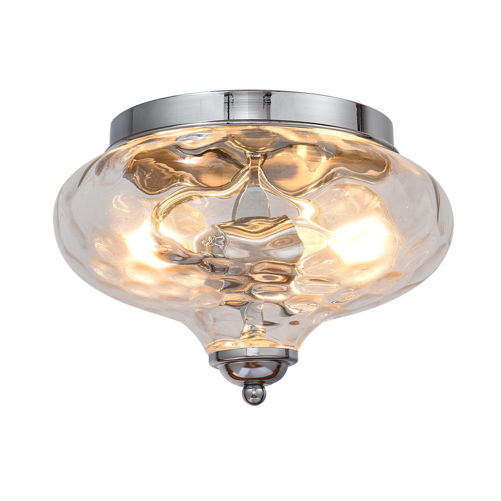Farmhouse Glass Flush Mount Ceiling Light