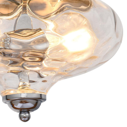 Farmhouse Glass Flush Mount Ceiling Light