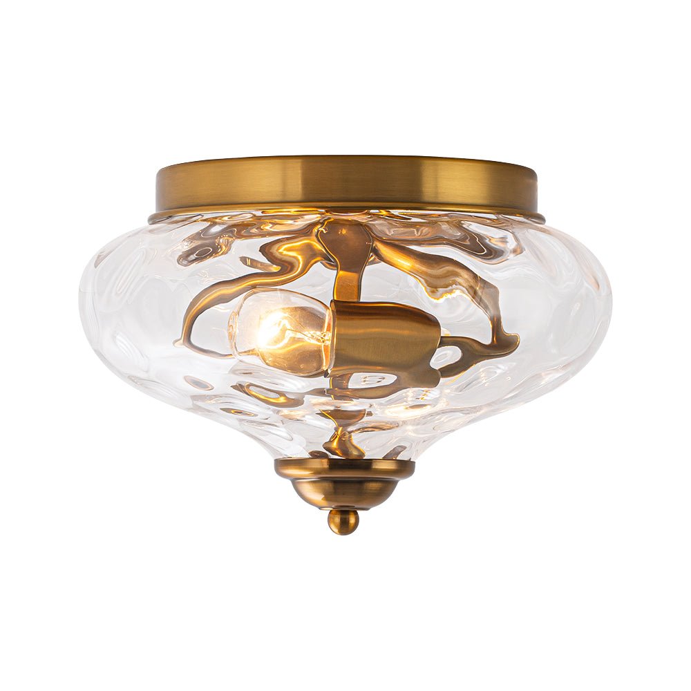 Farmhouse Glass Flush Mount Ceiling Light