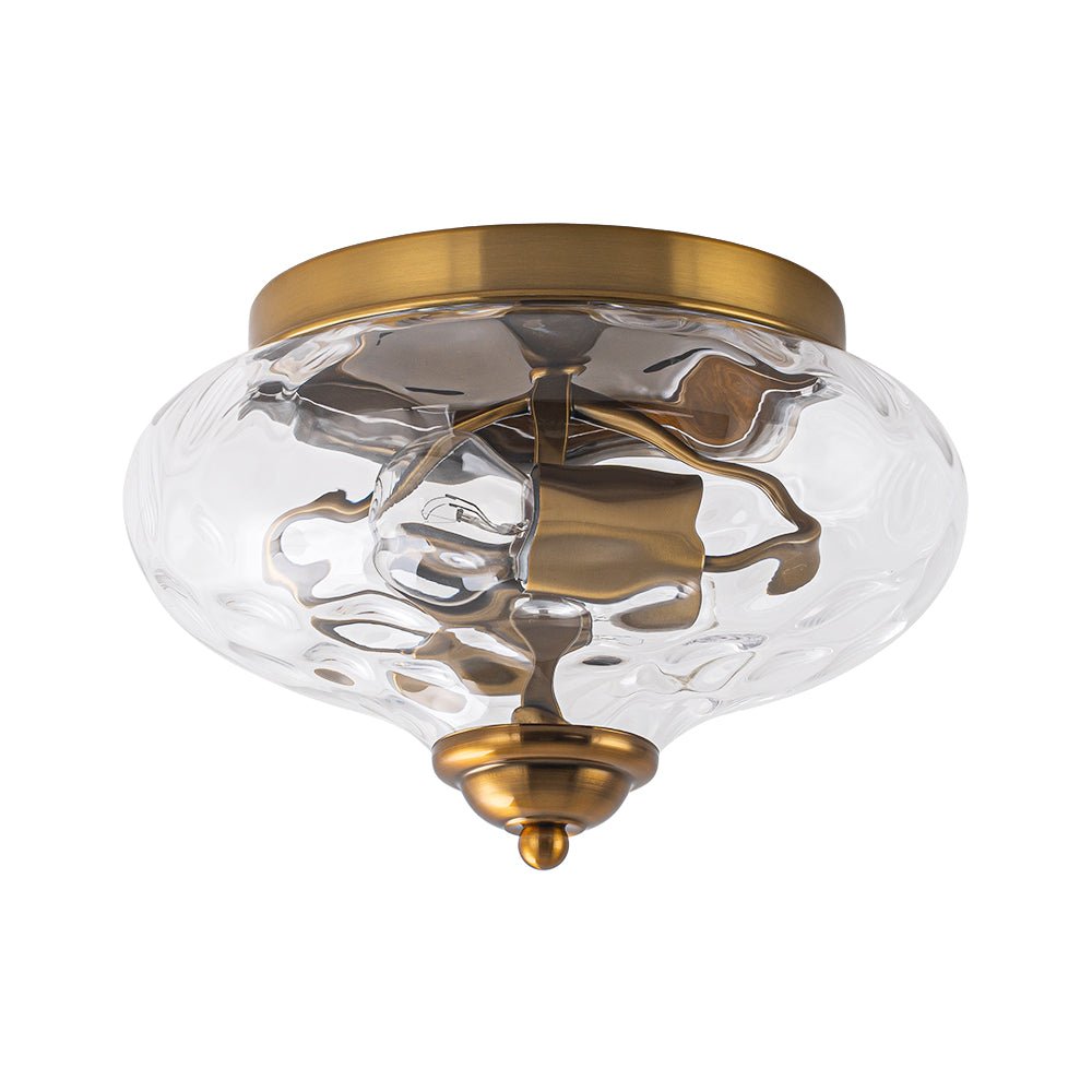 Farmhouse Glass Flush Mount Ceiling Light