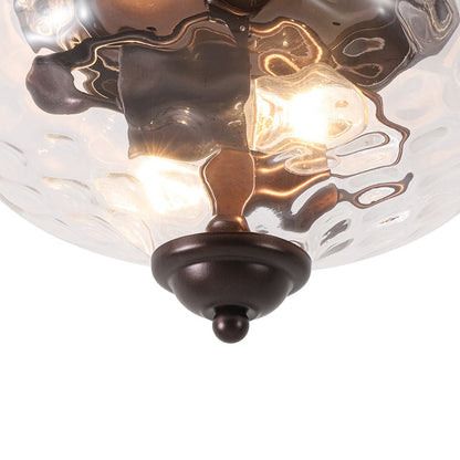Farmhouse Glass Flush Mount Ceiling Light