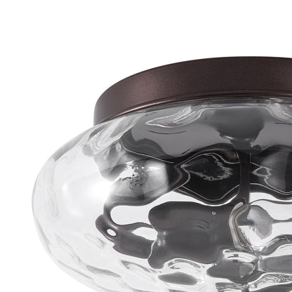 Farmhouse Glass Flush Mount Ceiling Light