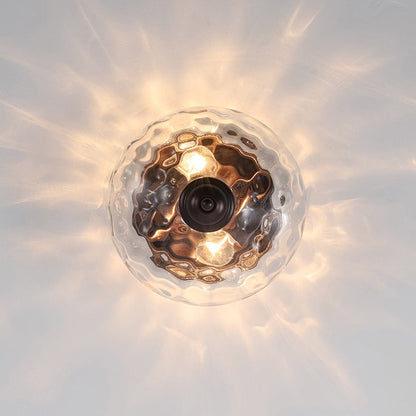 Farmhouse Glass Flush Mount Ceiling Light