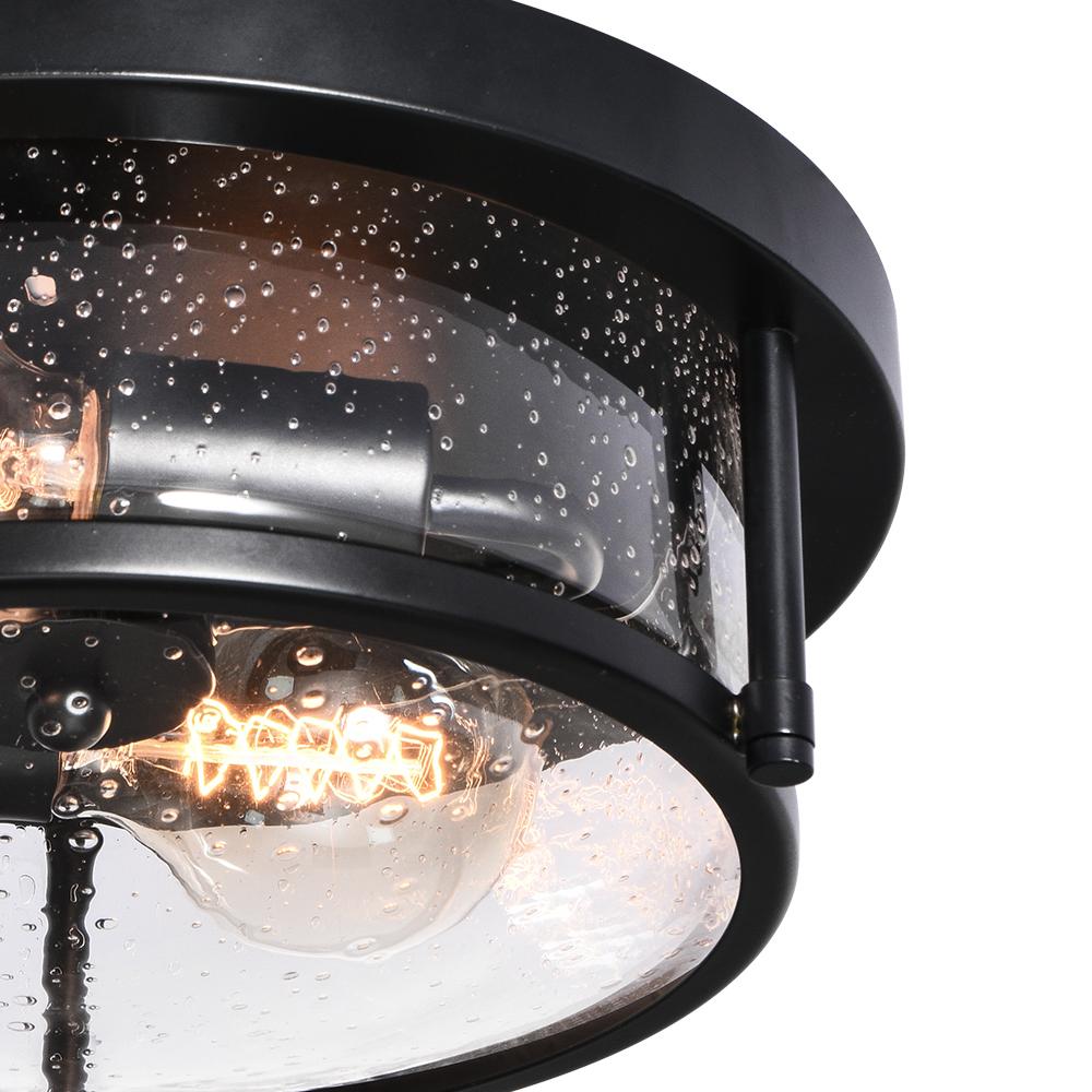 Farmhouse Round Glass Flush Mount