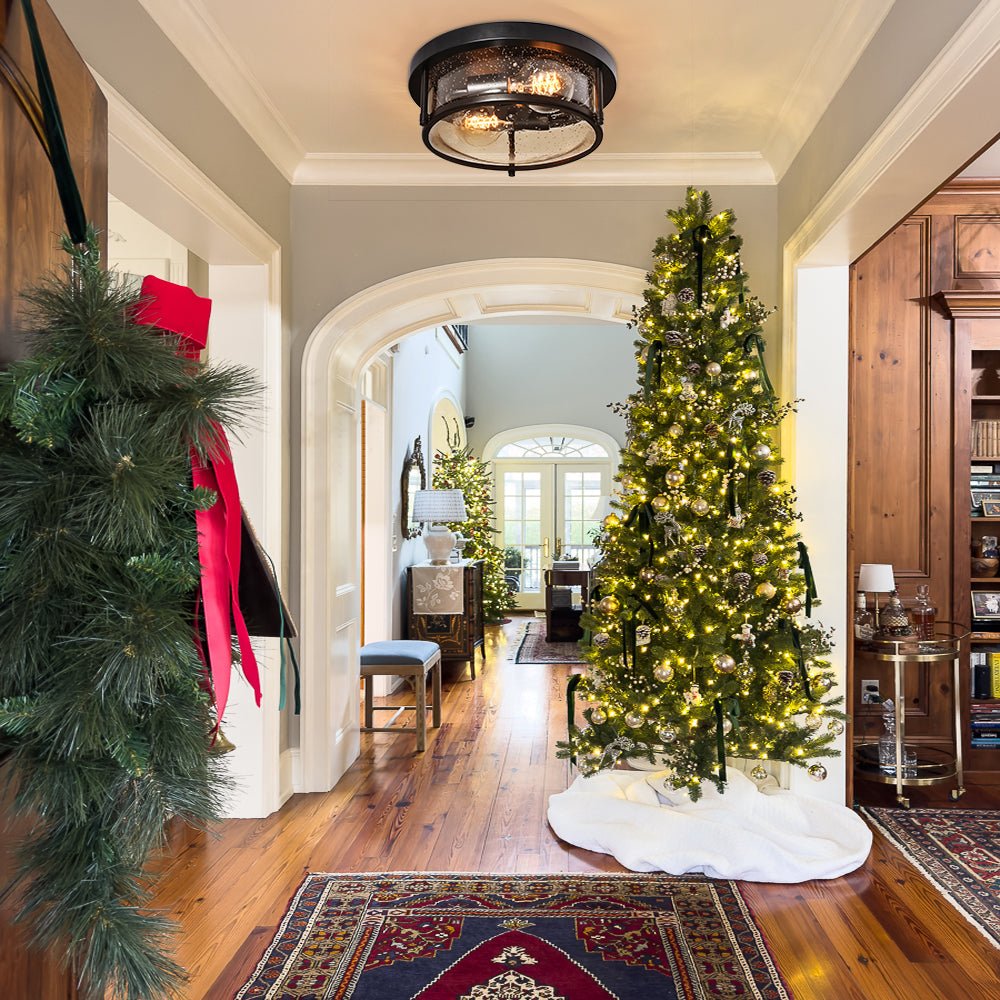 Farmhouse Round Glass Flush Mount