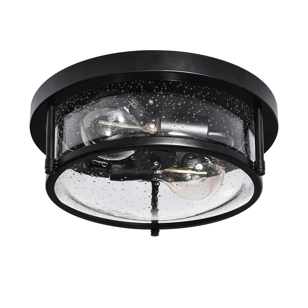 Farmhouse Round Glass Flush Mount