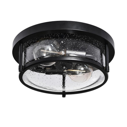Farmhouse Round Glass Flush Mount