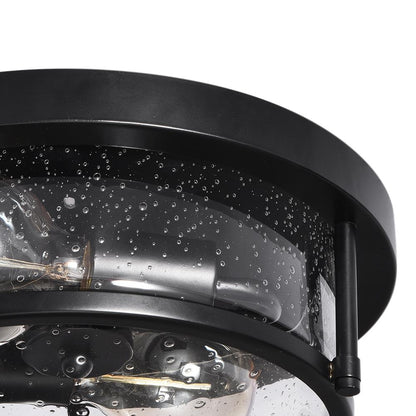 Farmhouse Round Glass Flush Mount