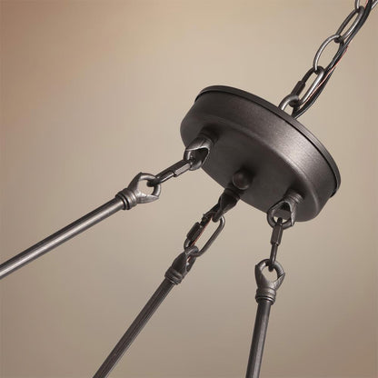 Farmhouse Wood Wagon Wheel Chandelier