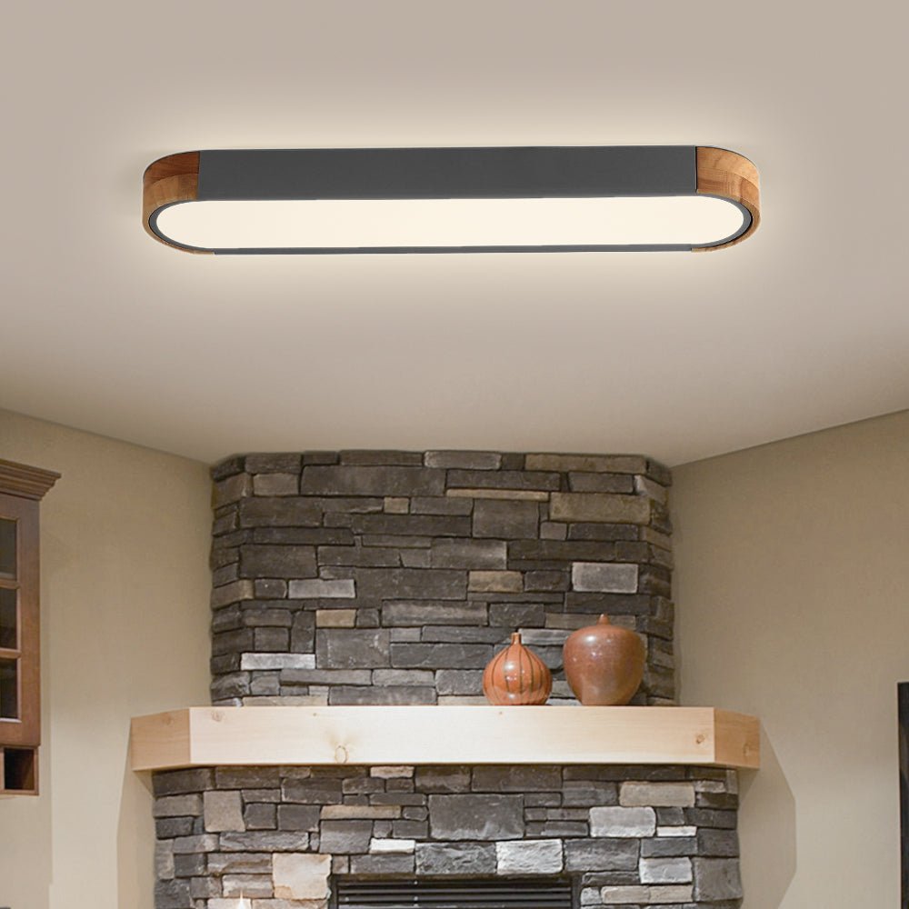 Farmhouse Wooden Dimmable LED Ceiling Light