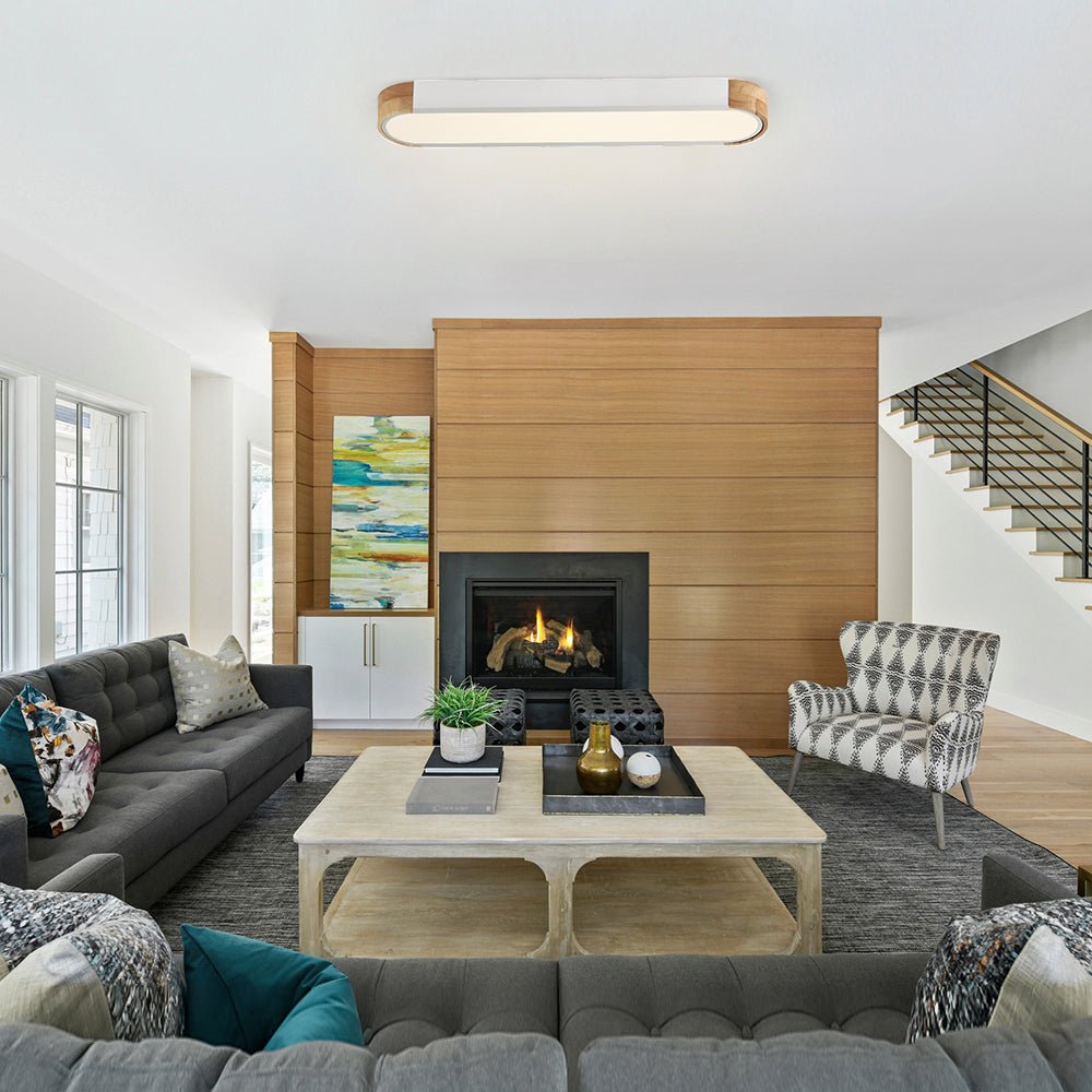 Farmhouse Wooden Dimmable LED Ceiling Light