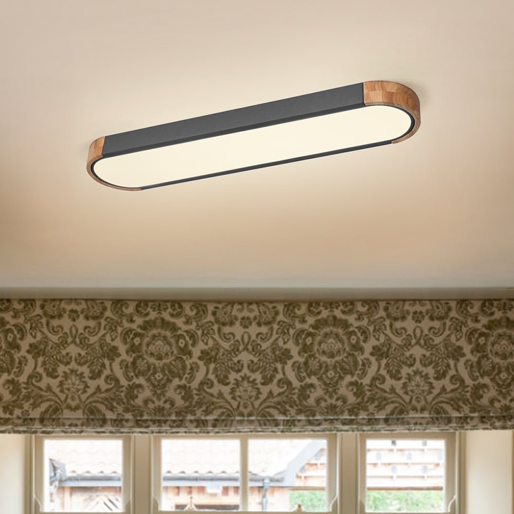 Farmhouse Wooden Dimmable LED Ceiling Light