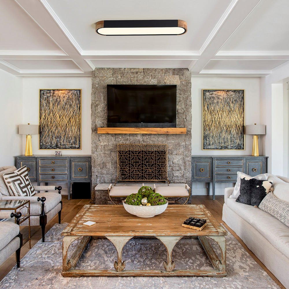 Farmhouse Wooden Dimmable LED Ceiling Light