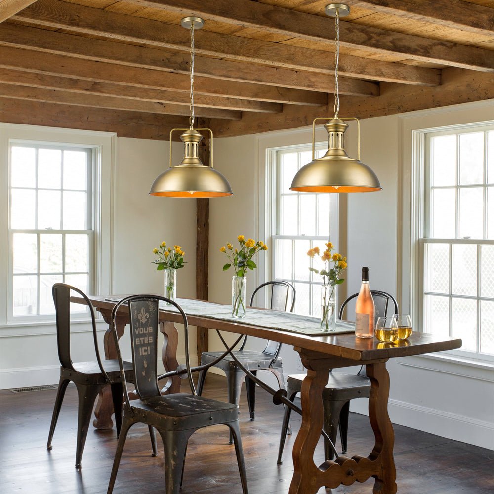 Industrial Single Dome Pendant Light