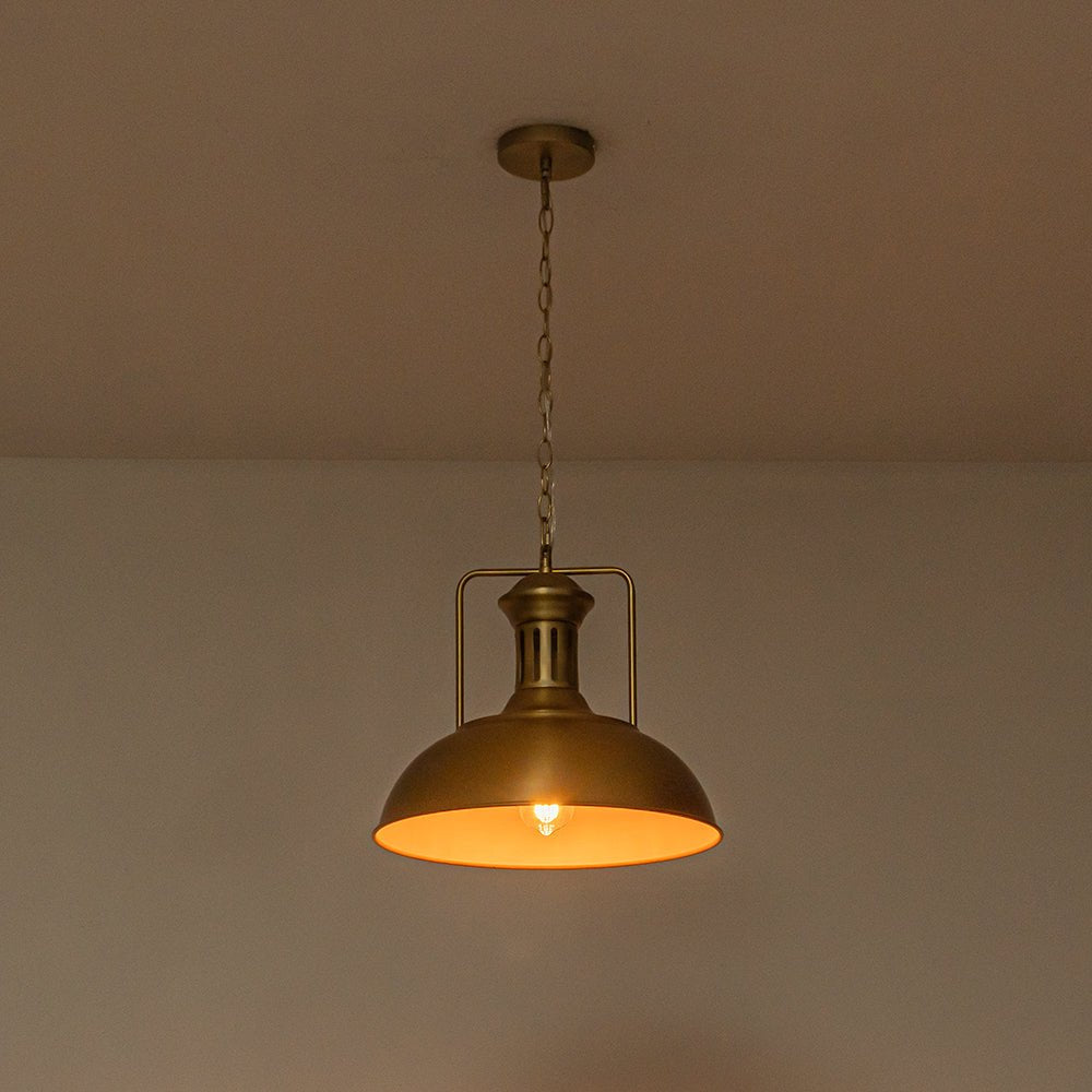 Industrial Single Dome Pendant Light