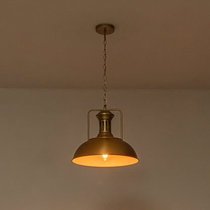 Industrial Single Dome Pendant Light