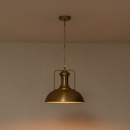 Industrial Single Dome Pendant Light
