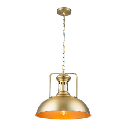 Industrial Single Dome Pendant Light