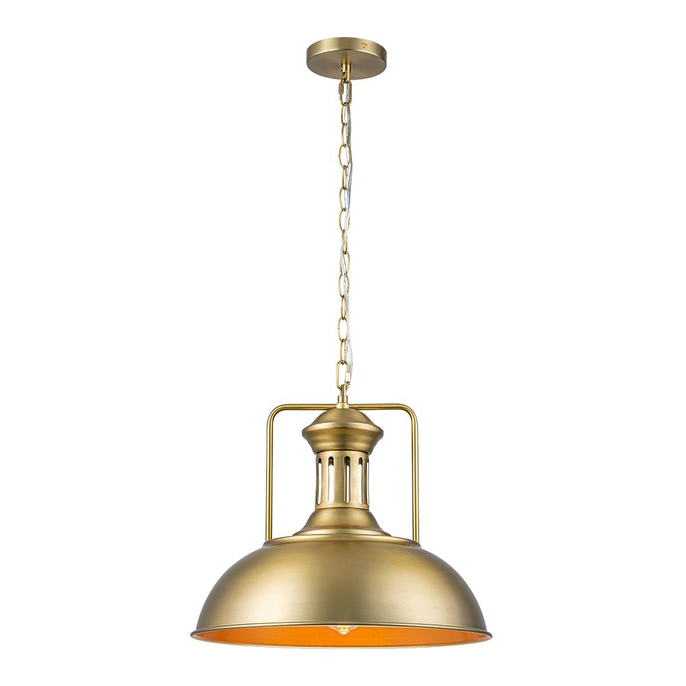 Industrial Single Dome Pendant Light