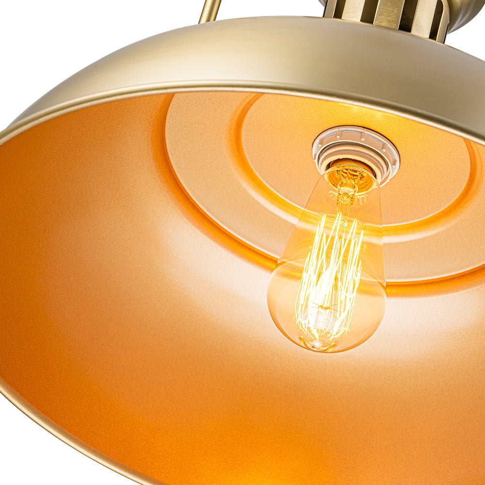 Industrial Single Dome Pendant Light