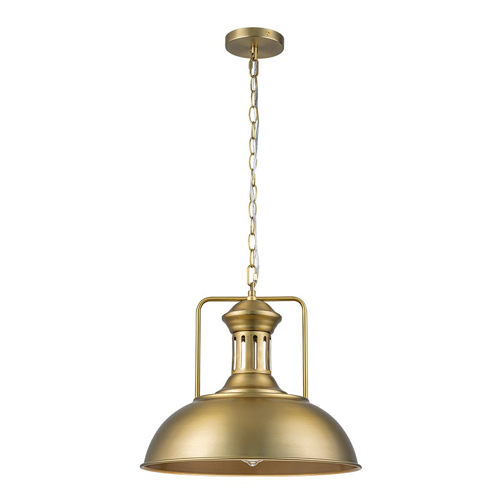 Industrial Single Dome Pendant Light