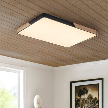 Wood Rectangle LED Ceiling Light