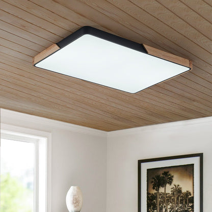 Wood Rectangle LED Ceiling Light