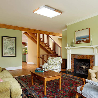 Wood Rectangle LED Ceiling Light