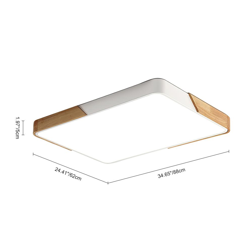 Wood Rectangle LED Ceiling Light