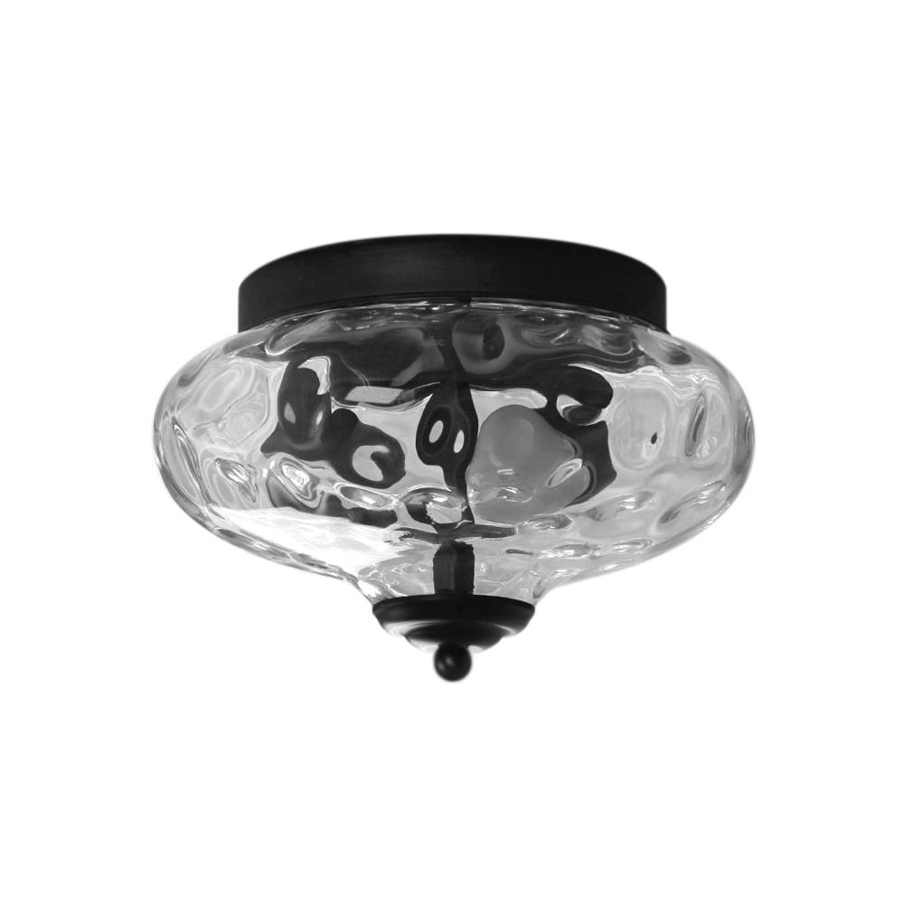 Farmhouse Glass Flush Mount Ceiling Light