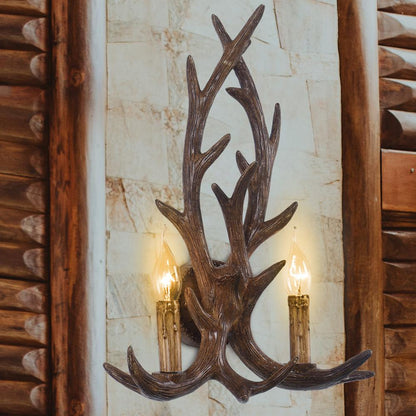 Antler Crest Farmhouse Wall Sconce