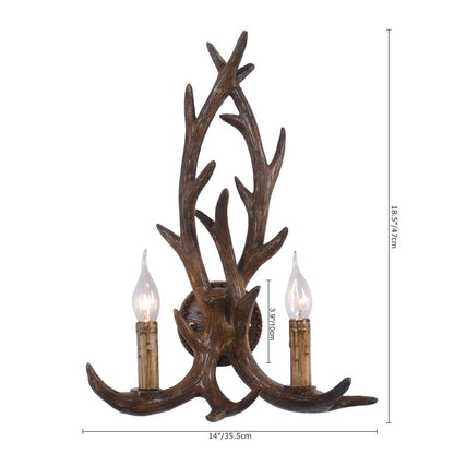 Antler Crest Farmhouse Wall Sconce